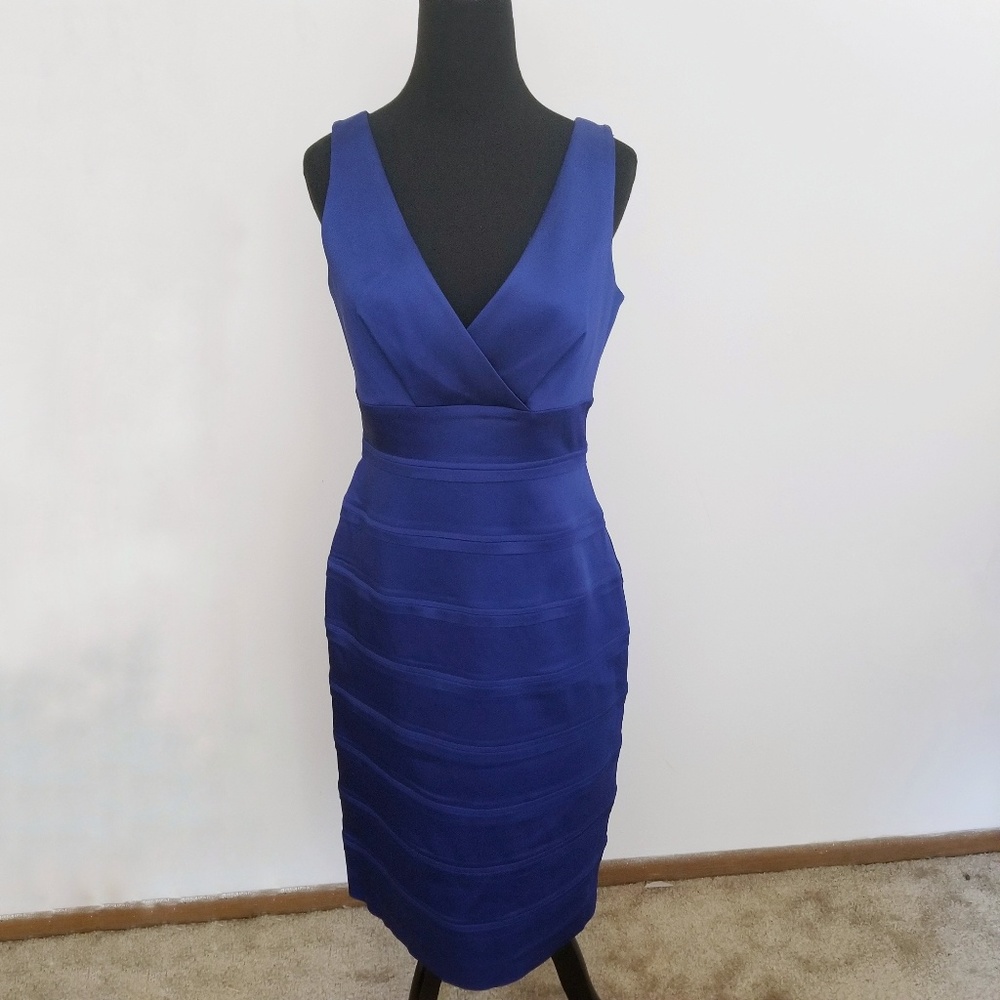 Calvin Klein Blue Bodycon Sheath Dress Size 6